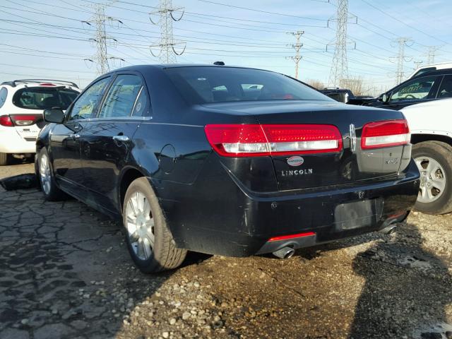 3LNHL2GC3BR752442 - 2011 LINCOLN MKZ BLACK photo 3