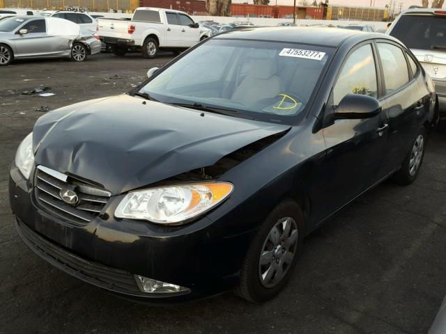 KMHDU46D68U346240 - 2008 HYUNDAI ELANTRA GL BLACK photo 2