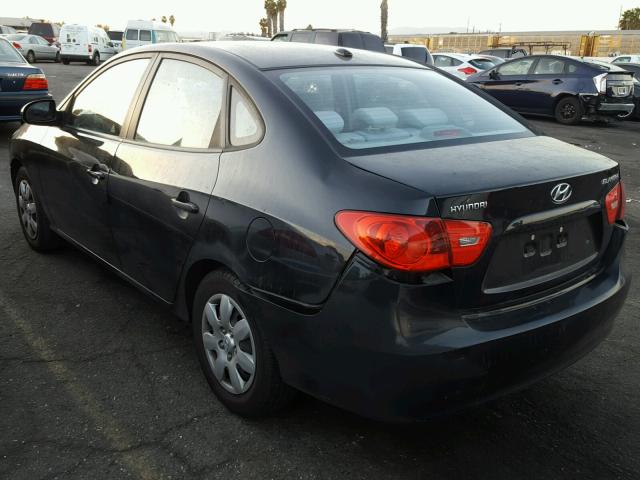 KMHDU46D68U346240 - 2008 HYUNDAI ELANTRA GL BLACK photo 3