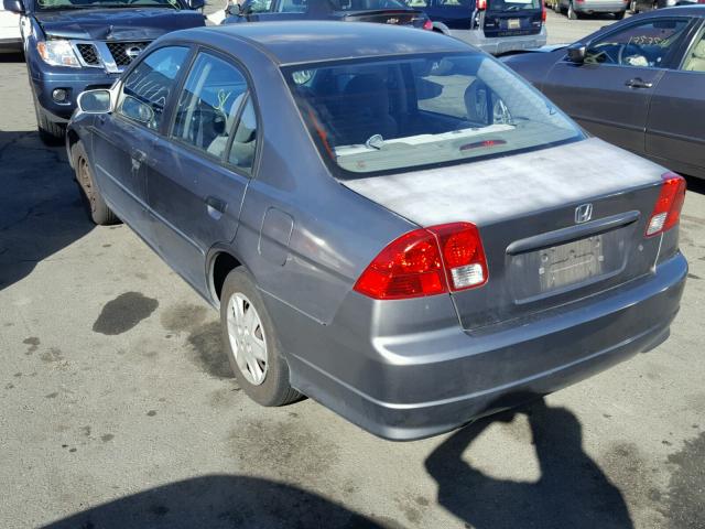 2HGES16375H613180 - 2005 HONDA CIVIC DX V SILVER photo 3