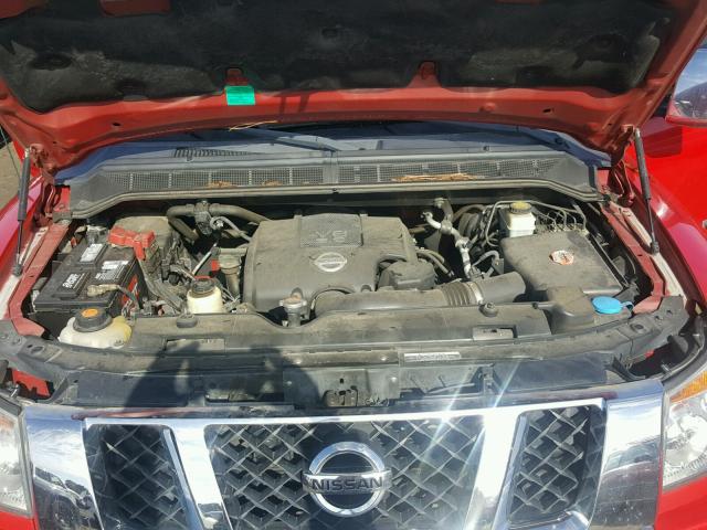 1N6BA0EC5BN302007 - 2011 NISSAN TITAN S RED photo 7