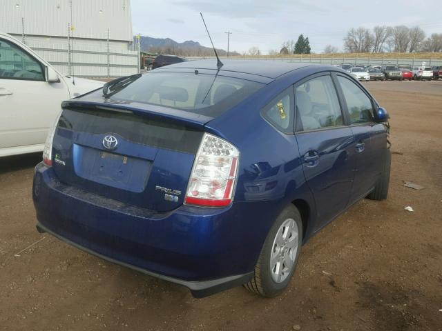 JTDKB20U387716122 - 2008 TOYOTA PRIUS BLUE photo 4