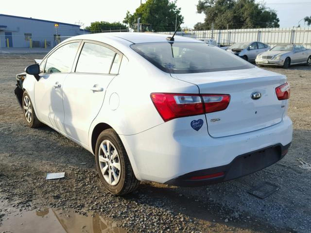 KNADM4A34D6192951 - 2013 KIA RIO LX WHITE photo 3