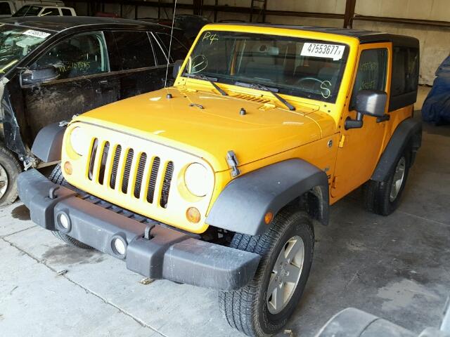 1C4AJWAG0CL166263 - 2012 JEEP WRANGLER S YELLOW photo 2