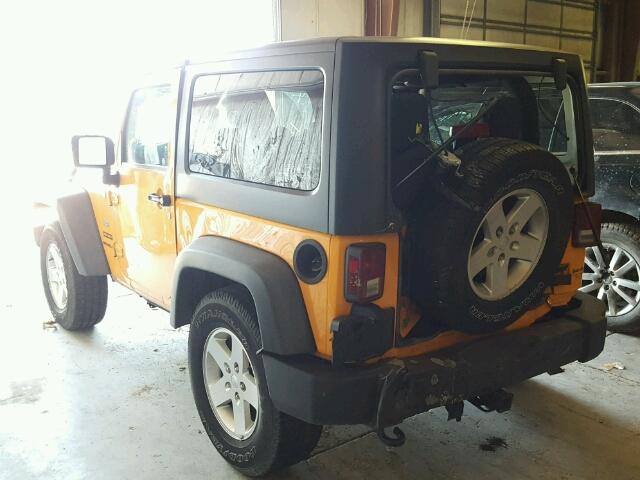 1C4AJWAG0CL166263 - 2012 JEEP WRANGLER S YELLOW photo 3