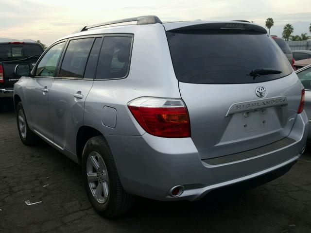 5TDJK3EH4AS035816 - 2010 TOYOTA HIGHLANDER SILVER photo 3