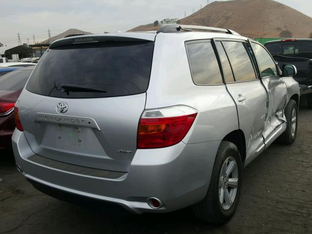 5TDJK3EH4AS035816 - 2010 TOYOTA HIGHLANDER SILVER photo 4