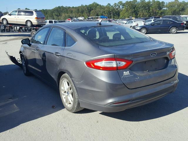 3FA6P0H7XER261852 - 2014 FORD FUSION SE GRAY photo 3