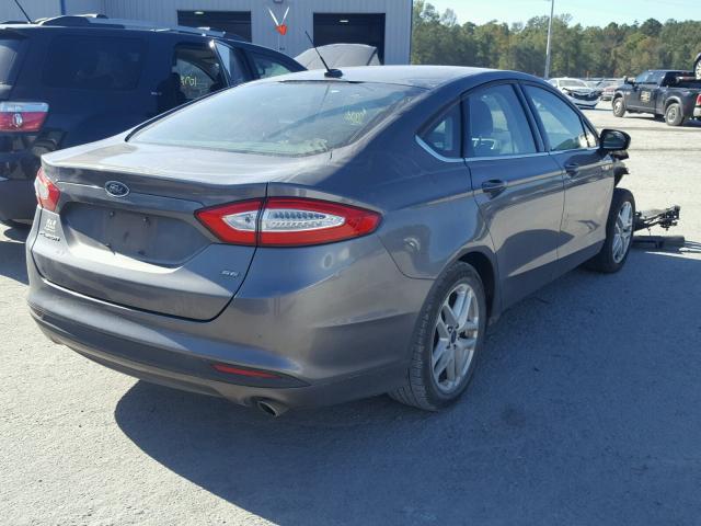 3FA6P0H7XER261852 - 2014 FORD FUSION SE GRAY photo 4