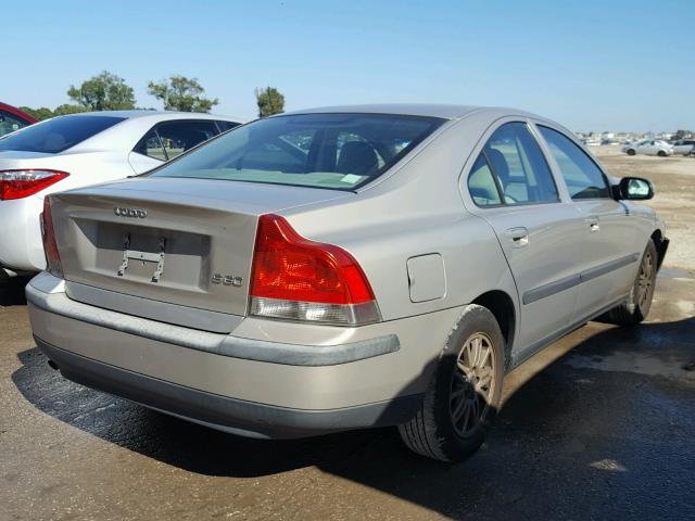 YV1RS61T332256245 - 2003 VOLVO S60 BEIGE photo 4