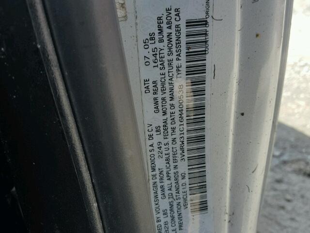 3VWRW31C16M400538 - 2006 VOLKSWAGEN NEW BEETLE Gümüş foto 10