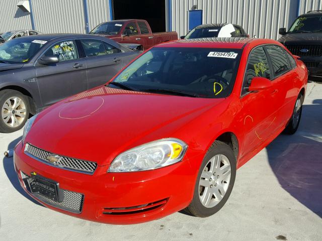 2G1WG5E35D1181234 - 2013 CHEVROLET IMPALA LT RED photo 2