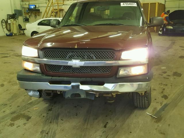 1GCEK19T93Z146951 - 2003 CHEVROLET SILVERADO MAROON photo 9