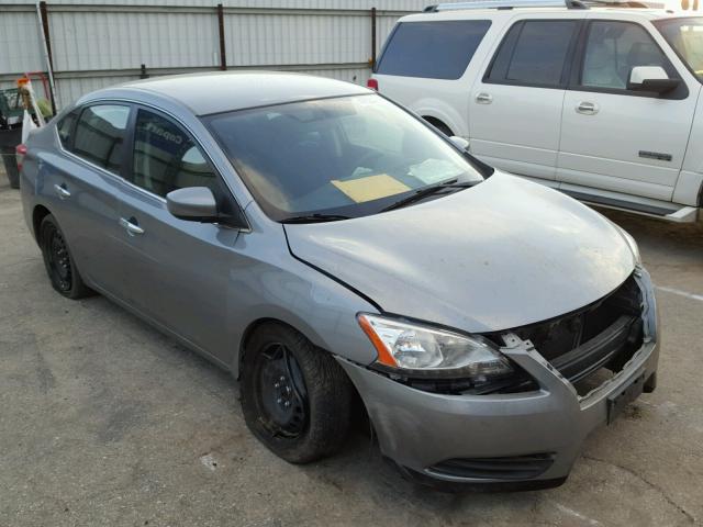 3N1AB7APXEL642502 - 2014 NISSAN SENTRA S GRAY photo 1