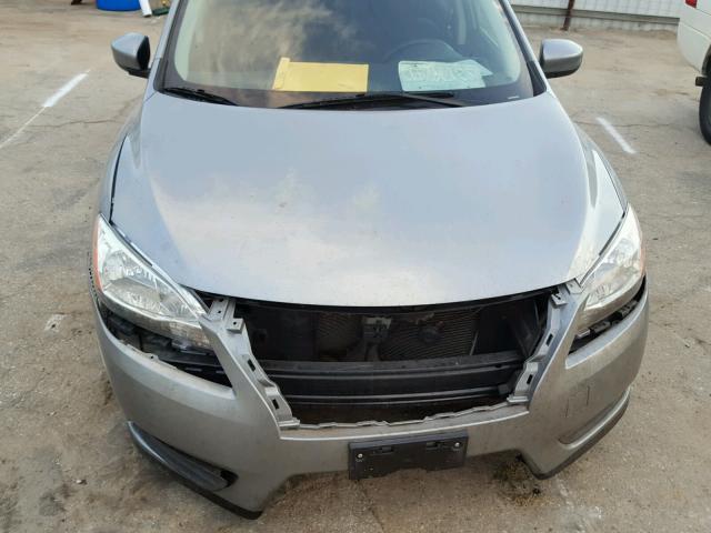 3N1AB7APXEL642502 - 2014 NISSAN SENTRA S GRAY photo 9