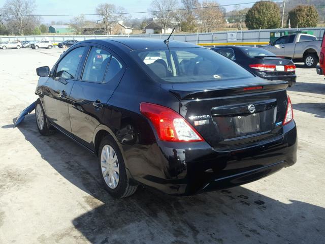 3N1CN7AP4GL853469 - 2016 NISSAN VERSA S BLACK photo 3