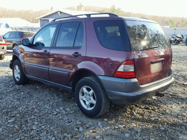 4JGAB54E9WA008193 - 1998 MERCEDES-BENZ ML 320 BURGUNDY photo 3