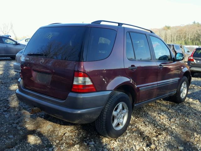 4JGAB54E9WA008193 - 1998 MERCEDES-BENZ ML 320 BURGUNDY photo 4