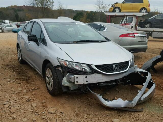 2HGFB2F58DH548687 - 2013 HONDA CIVIC LX SILVER photo 1