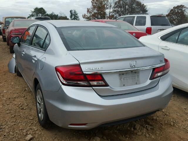 2HGFB2F58DH548687 - 2013 HONDA CIVIC LX SILVER photo 3