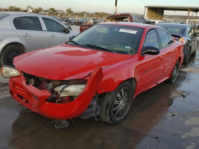 1G2NF52F12C178833 - 2002 PONTIAC GRAND AM S RED photo 2