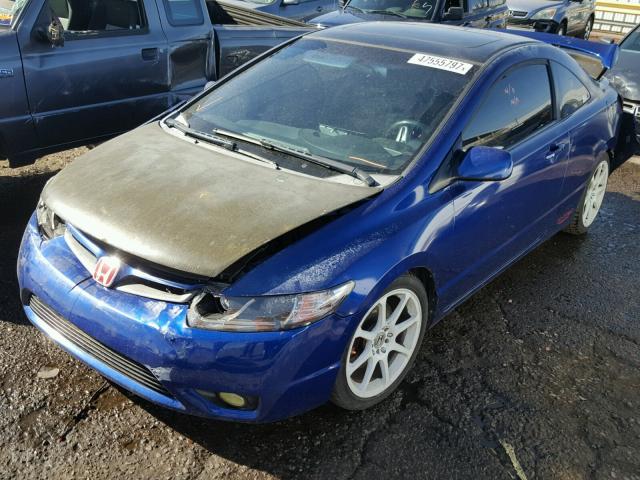 2HGFG21567H710622 - 2007 HONDA CIVIC SI BLUE photo 2