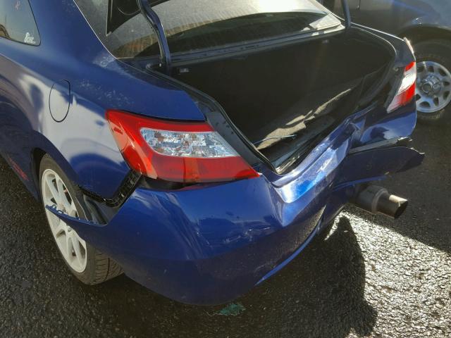 2HGFG21567H710622 - 2007 HONDA CIVIC SI BLUE photo 9