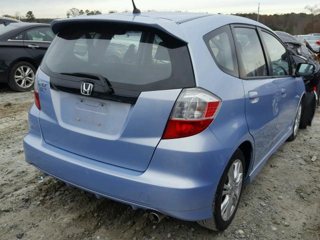 JHMGE8H46AC027420 - 2010 HONDA FIT SPORT BLUE photo 4