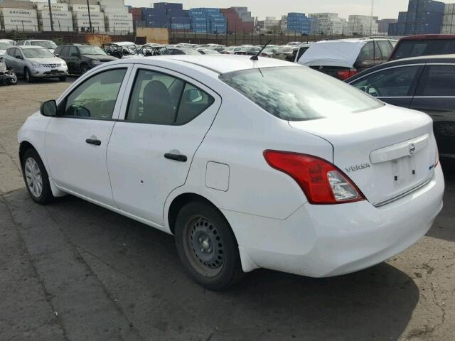 3N1CN7AP8CL849029 - 2012 NISSAN VERSA WHITE photo 3