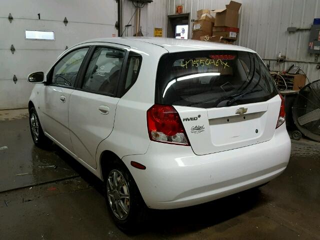 KL1TD66678B248169 - 2008 CHEVROLET AVEO BASE WHITE photo 3