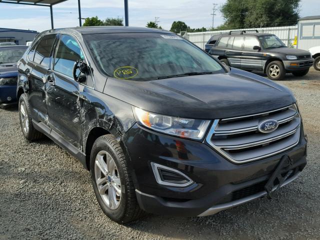 2FMTK3J9XFBB77938 - 2015 FORD EDGE SEL BLACK photo 1