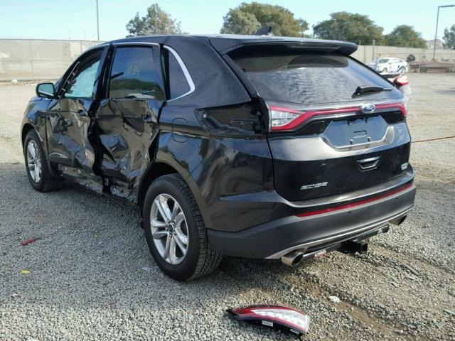 2FMTK3J9XFBB77938 - 2015 FORD EDGE SEL BLACK photo 3