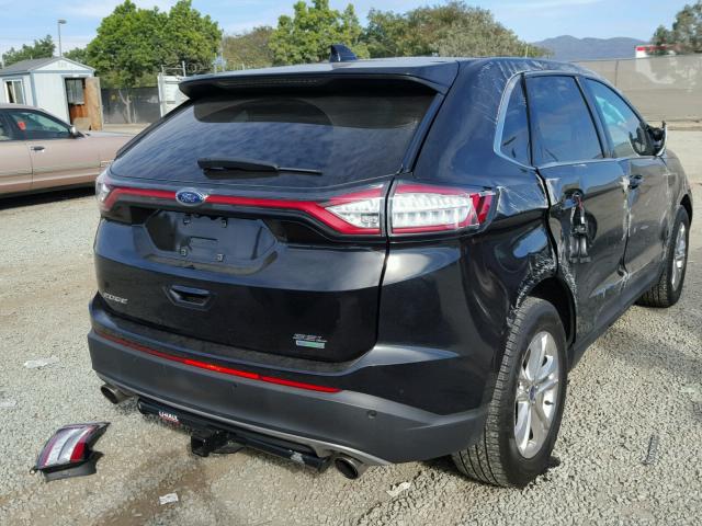 2FMTK3J9XFBB77938 - 2015 FORD EDGE SEL BLACK photo 4