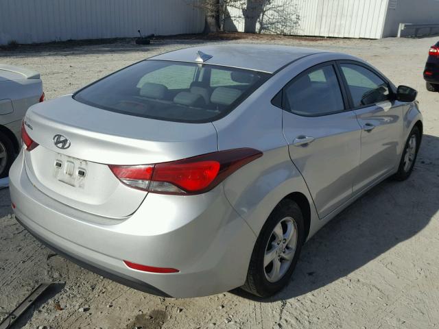 KMHDH4AE8EU170551 - 2014 HYUNDAI ELANTRA SE SILVER photo 4