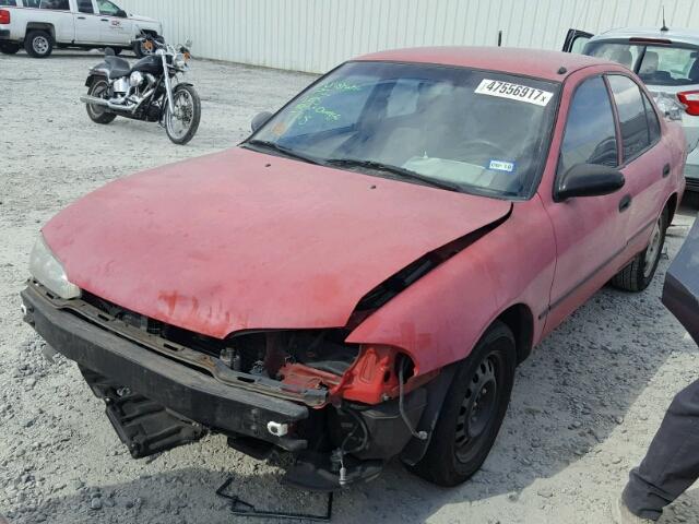 1Y1SK5367RZ069210 - 1994 GEO PRIZM RED photo 2