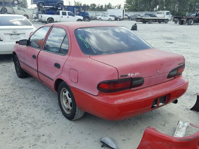 1Y1SK5367RZ069210 - 1994 GEO PRIZM RED photo 3