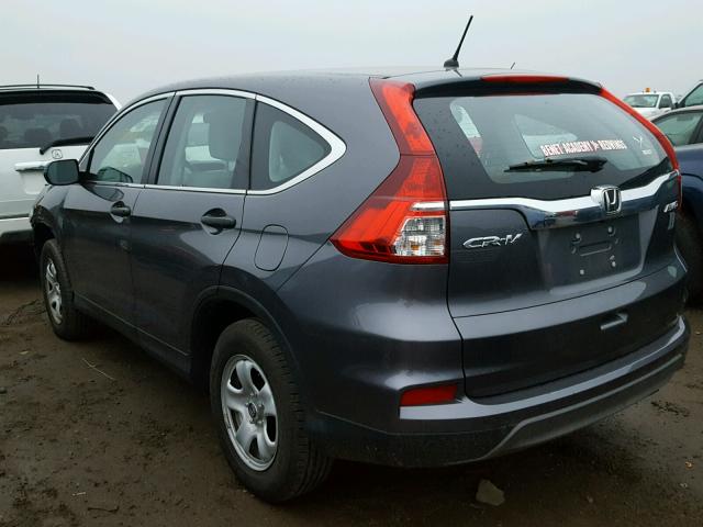 5J6RM4H36FL063008 - 2015 HONDA CR-V LX GRAY photo 3