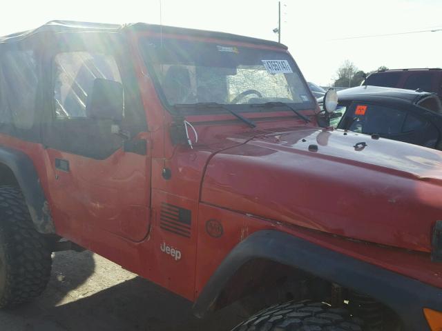 1J4FY29P9VP422274 - 1997 JEEP WRANGLER / RED photo 9