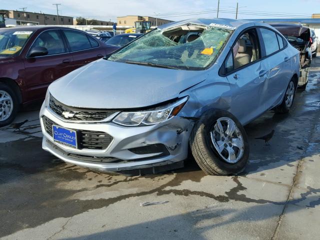 3G1BC5SM8HS524443 - 2017 CHEVROLET CRUZE LS BLUE photo 2