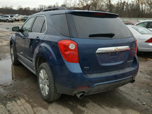 2CNFLEEY3A6217902 - 2010 CHEVROLET EQUINOX LT BLUE photo 3