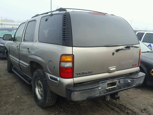 1GKEK13T91R222582 - 2001 GMC YUKON TAN photo 3