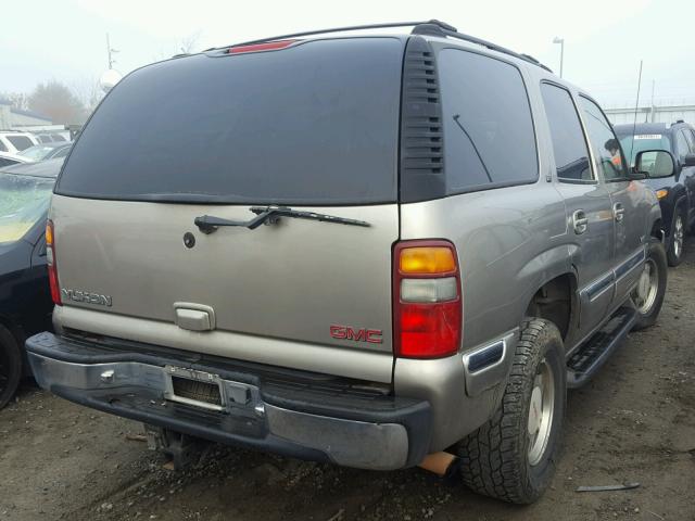 1GKEK13T91R222582 - 2001 GMC YUKON TAN photo 4