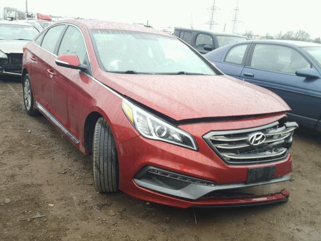 5NPE34AF3FH122189 - 2015 HYUNDAI SONATA SPO RED photo 1