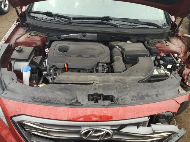 5NPE34AF3FH122189 - 2015 HYUNDAI SONATA SPO RED photo 7