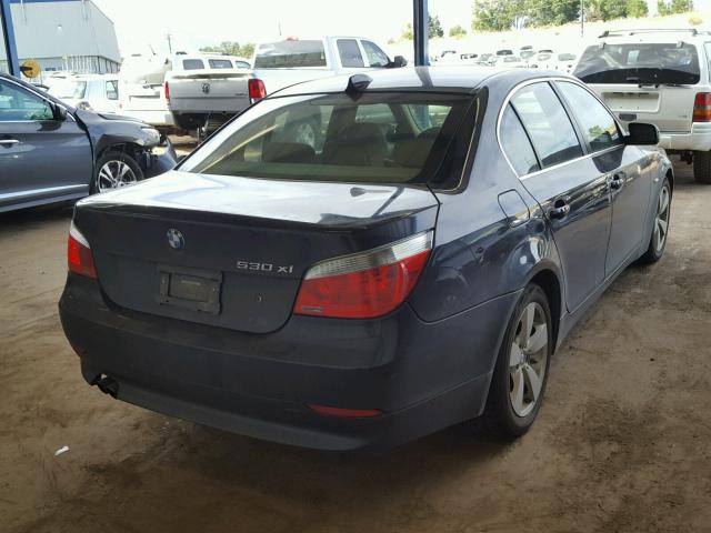 WBANF73547CU27871 - 2007 BMW 530 XI BLUE photo 4