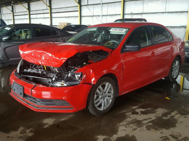 3VW2K7AJ1FM254094 - 2015 VOLKSWAGEN JETTA BASE RED photo 2