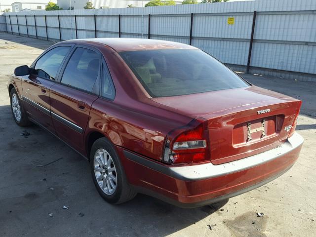 YV1TS94D0Y1091554 - 2000 VOLVO S80 MAROON photo 3