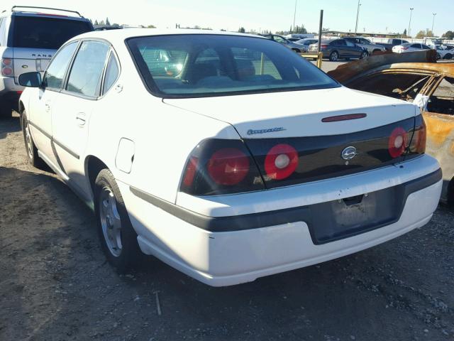 2G1WF52E349298594 - 2004 CHEVROLET IMPALA WHITE photo 3