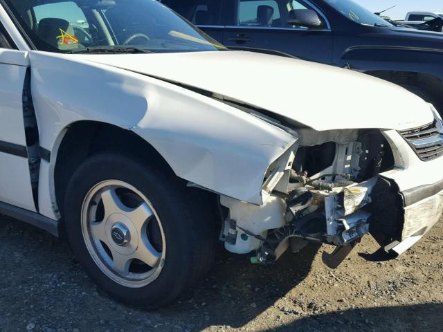 2G1WF52E349298594 - 2004 CHEVROLET IMPALA WHITE photo 9