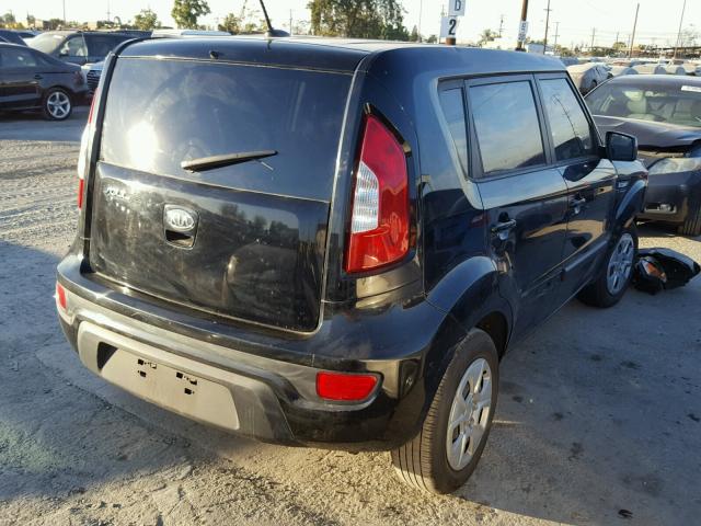 KNDJT2A55C7422780 - 2012 KIA SOUL BLACK photo 4